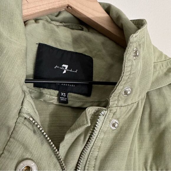 SEVEN FOR ALL MANKIND green hooded utility jacket - Picture 5 of 8